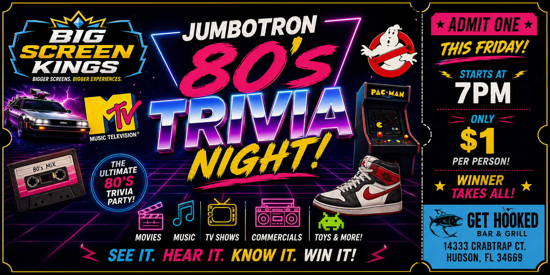 July 24th Ultimate 80's Jumbotron Trivia Event #1
